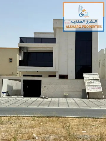 Luxury 5BR Modern Villa for Sale in Al Yasmeen Ajman Panoramic Facade Stone Clad