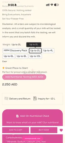 Breast milk Preservation Pack (Up to 2L) 50% off original price