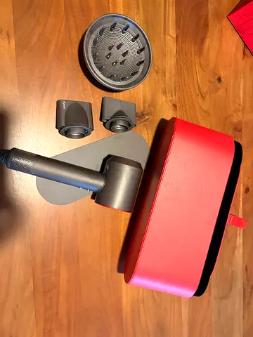 Dyson Supersonic hair dryer with attachments and travel case - used