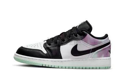 Nike Air Jordan 1 Low (Black/White/Purple Tie-Dye) - 38 size
