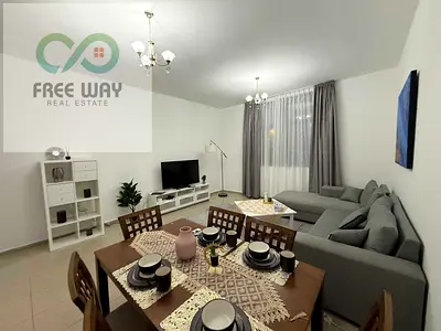 Furnished One-Bedroom Apartment with Living Room for Monthly Rent in Ajman Location: Ajman Corniche – Al Diwan Towers A spacious furnished apartment