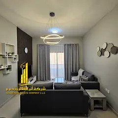 Luxury, brand-new apartment. One-bedroom unit with an open view, on the Ajman Corniche. Fully furnis