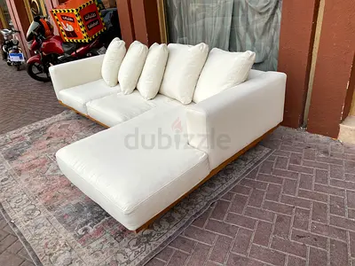 high quality west elm Newport Lsahpe sofa beige color