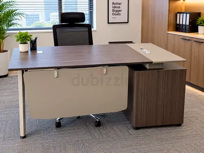 Free Delivery Modern L-shaped Executive Office Desk with Storage Unit 180cm