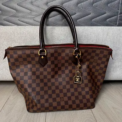 Authentic Louis Vuitton Saleya MM in Damier Ebene Canvas