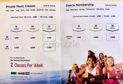 Private Music Classes - 2 Classes Per Week (Piano, Guitar, Vocal, Drums, Saxophone)