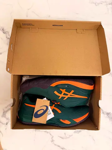Asics men's sneakers (new in box) - green/orange