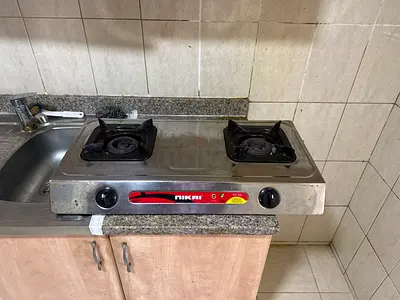 Nikai 2-Burner Stainless Steel Gas Stove - Good Working Condition