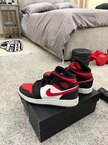 Pre-owned Original Nike  Air Jordan 1 Retro High OG - Black/Red/White with original Box