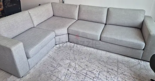 Couch for sale from home center - L shape light grey