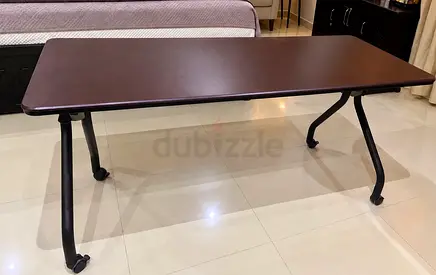 Global Bungee Rectangular Flip-Top Table — Spider Legs with Casters