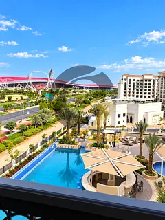 Ferrari world and Pool Views | Amazing Community | With Balcony