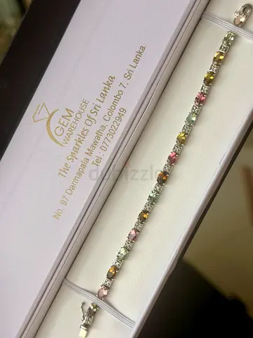 Tourmaline & White Sapphire bracelet
