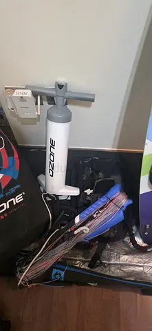 Ozone Enduro V2 10m full kite set + Inferno 139 twin tip + Mystic bag, barely used