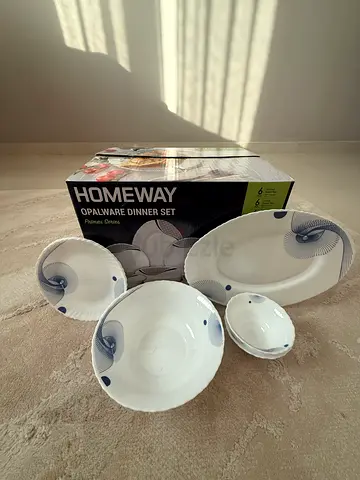 Homeway 44-piece Opalware Dinner Set - Brand New in Box