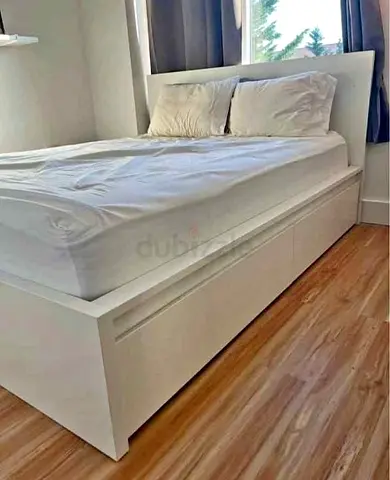 Ikea Queen Size Bed with Mattress Available in Perfect Condition