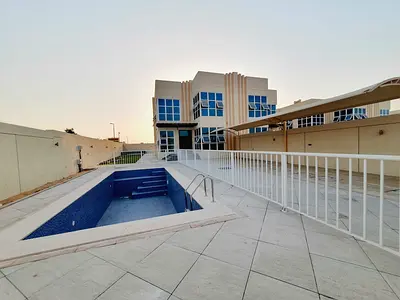 12 cheque payment like brand new 4 badroom villa in al hoshi with pool and garden price 170k
