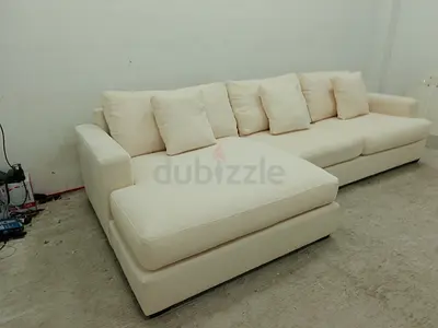 Pottery barn beige color lshape sofa