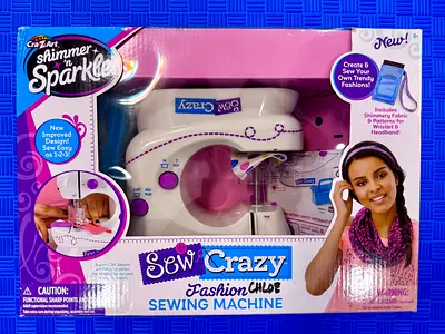 New Sew Crazy Fashion Club Kids Sewing Machine - Shimmer 'n Sparkle
