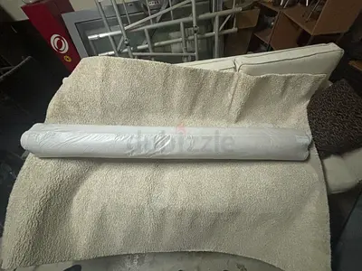 2 pcs Cream shaggy area rug - good condition, 2x3m approx
