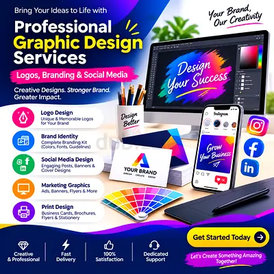 Professional Graphic Design Services (Logos, Branding & Social Media)