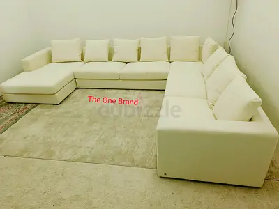 The one brand cream color Ushape sofa
