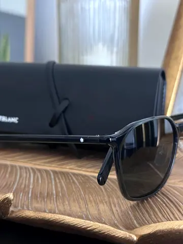 MontBlanc MB0420SK-002 Sunglasses Dark Blue Size Large