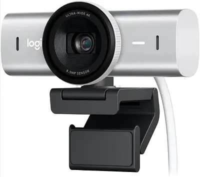 Logitech MX Brio Ultra HD 4K Collaboration and Streaming Webcam, 1080p at 60 FPS, Dual Noise Reducin