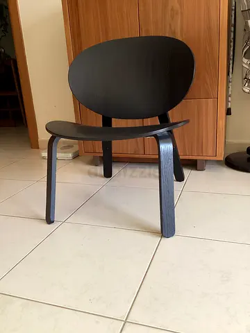 CLEARANCE-Black wood accent chair