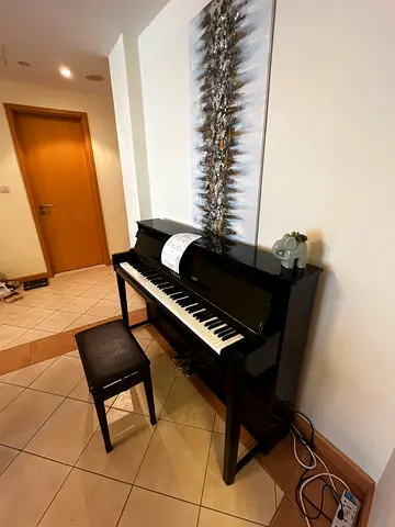Yamaha Upright Hybrid Piano - Black