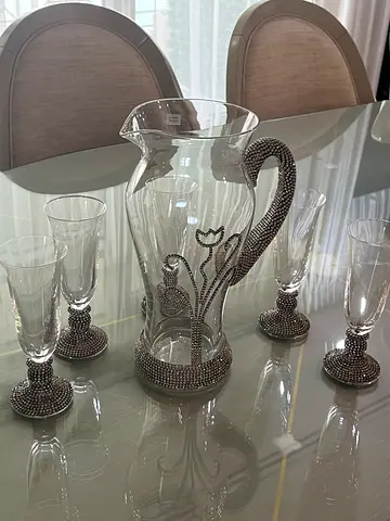 Drink set crystal with Strauss