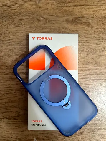 Torras MagSafe-style iPhone Case with Ring Stand - Blue (Like New)