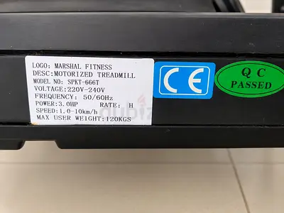 Motorized Treadmill Marshal Fitness SPKT-666T - 3.0 HP, Excellent Condition