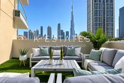 Burj Khalifa View | Large Terrace | Furnished