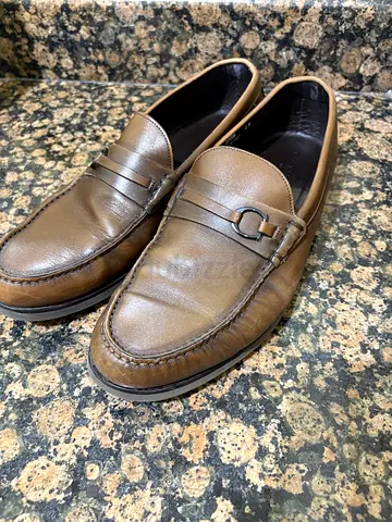 Brown Leather Men’s Shoes - Size 43, Made in Italy