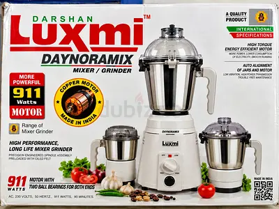 Darshan Luxmi Daynoramix 911W Mixer Grinder – 3 Jars