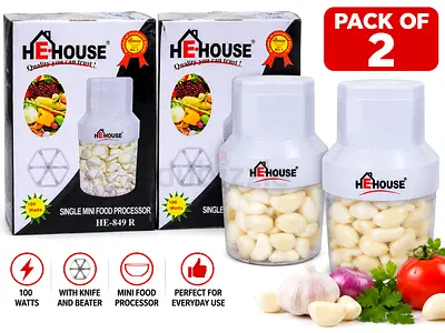 HEHOUSE HE-849 R 100W Mini Food Processor Chopper – Pack of 2