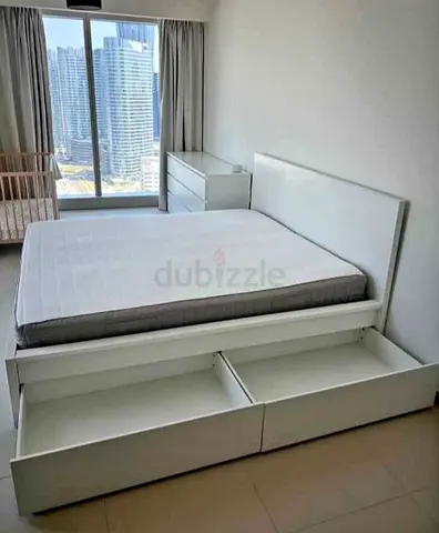 Ikea Queen Size Bed with Mattress Available in Perfect Condition