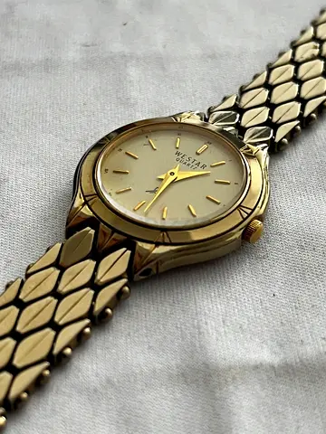 Original WESTER Gold-Tone Womens Watch with Mesh Bracelet
