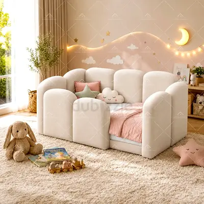 Cozy Cloudy Kids Bed With Spring Mattress