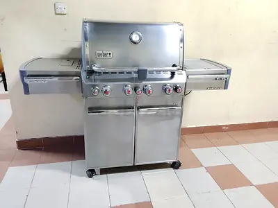 Weber summit S- 470 Large Gas Barbecue  burner with side Burner stainless steel Full heavy duty