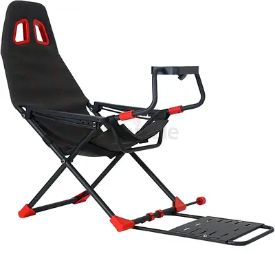 Adjustable Racing Simulator Cockpit with Ergonomic Foldable Seat