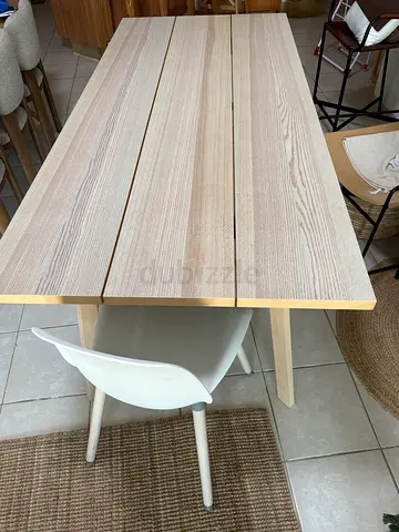 Ikea Dining Table & 6 Chairs Ikea white Ernfrid birch, excellent condition. Ikea Ypperlig Table