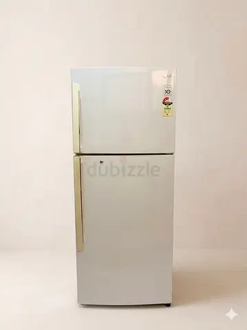 LG Double Door Refrigerator - Top Freezer, White