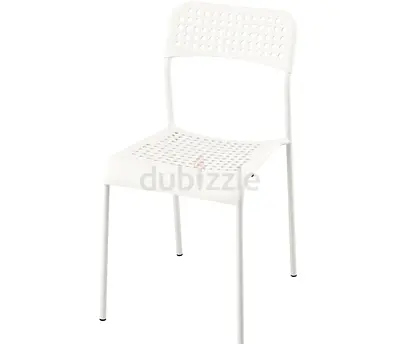Ikea sandsberg chair, white (2pcs) FREE FOLDABLE STORAGE BOX