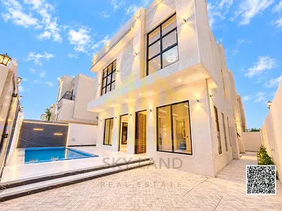 Luxury modern villa for sale in Al Helio | Ground floor, first floor, and roof | Registration, elec