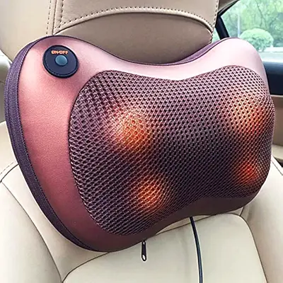 Shiatsu Neck & Back Massage Pillow with Heat - Portable Car/Home Use