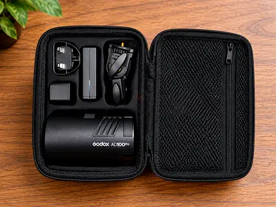 Godox AD100 Pro Portable Flash with Accessories & Carrying Case