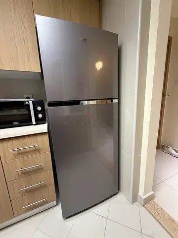 Used two-door stainless steel refrigerator - good condition