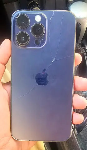 iPhone 14 Pro Max 512GB - Deep Purple (eSIM / Screen Changed / Back Glass Cracked)